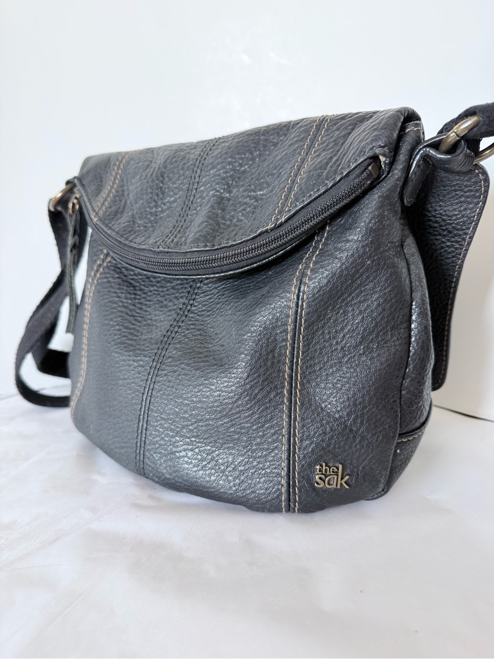 The Sak Deena Black Leather Crossbody Bag